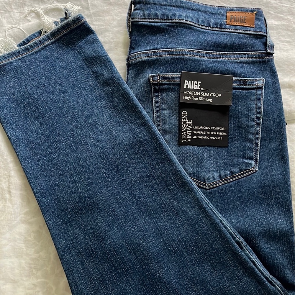 Paige High Rise Slim Leg Crop